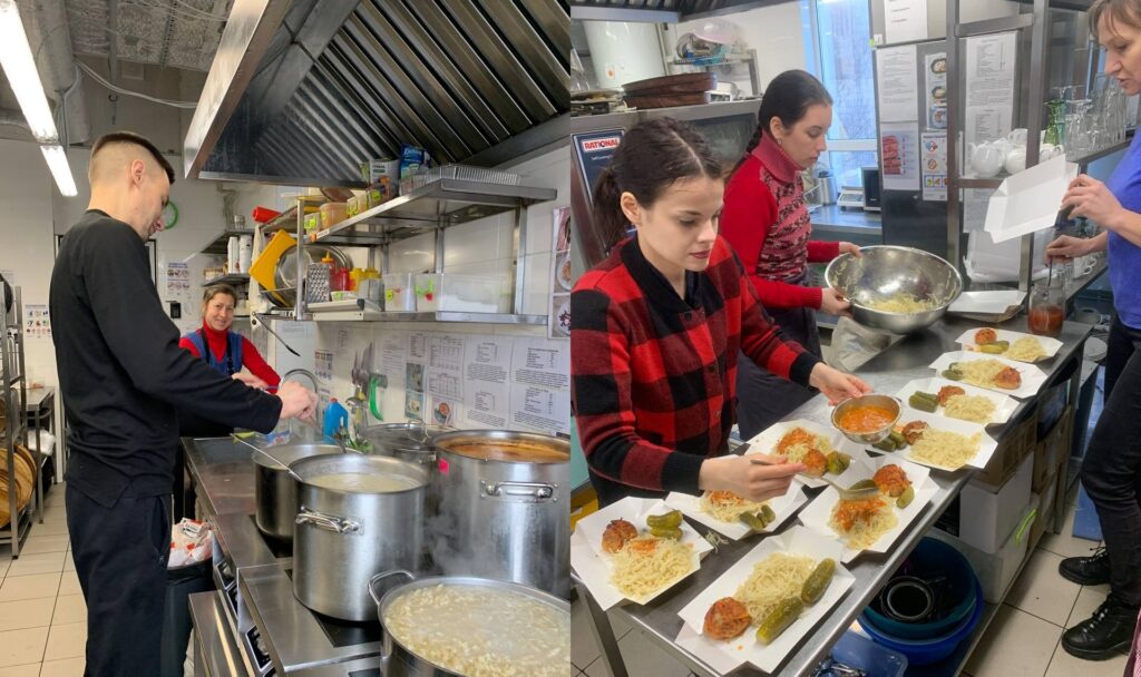 На кухні Нью-Йорк Стріт Піца упродовж кількох тижнів готували страви для військових та волонтерів