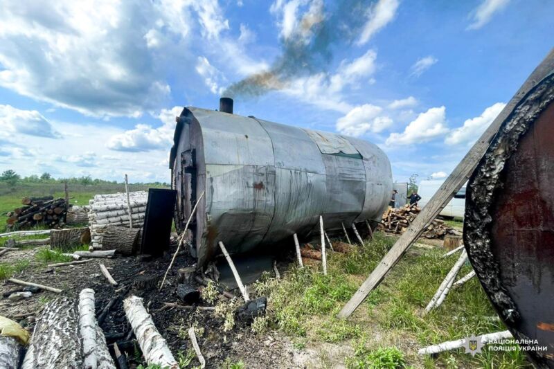 деревне вугілля