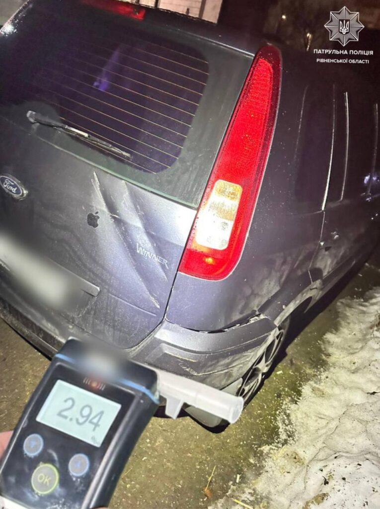 П’яний водій у Рівному спричинив ДТП на вулиці Миколи Самокиша 1 ДТП, Дтп у Рівному 24 лютого 2026 року