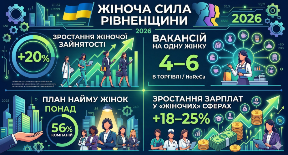 Жінки Рівного – нові героїні ринку праці: +20 % зайнятості, дефіцит спеціалісток і як виграти в цій грі на Jooble 1