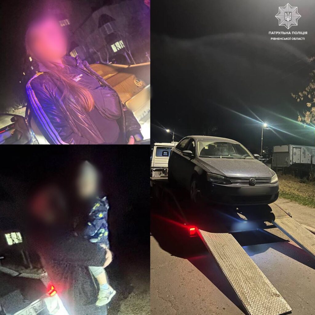 Авто — на штрафмайданчик, на водійку — протокол: у Рівному керманичка наражала дитину на небезпеку, сівши за кермо нетверезою.