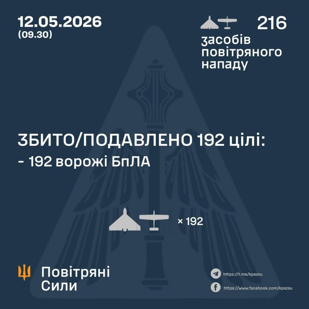 російська атака дронів 12 травня: куди поцілили та де були вибухи 1 Атака рф 12 травня