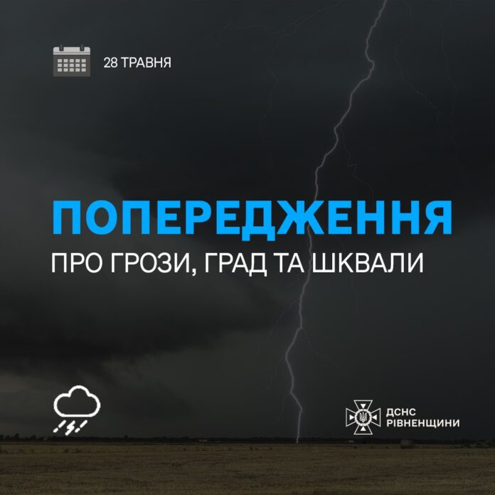 Небезпечна погода наближається до Рівненщини Небезпечна погода наближається до Рівненщини