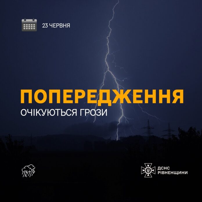 Попередження про небезпечні метеорологічні явища на Рівненщині! Попередження про небезпечні метеорологічні явища на Рівненщині!