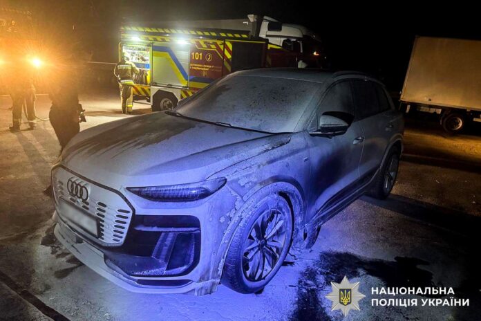 У Рівному підпалили авто підпалили кросовер «Audi Q6 E-Tron»