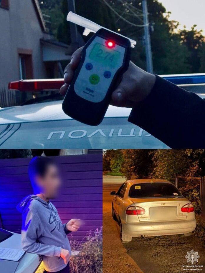 Виявили п'яного водія у Рівному у 13 разів було перевищено норму