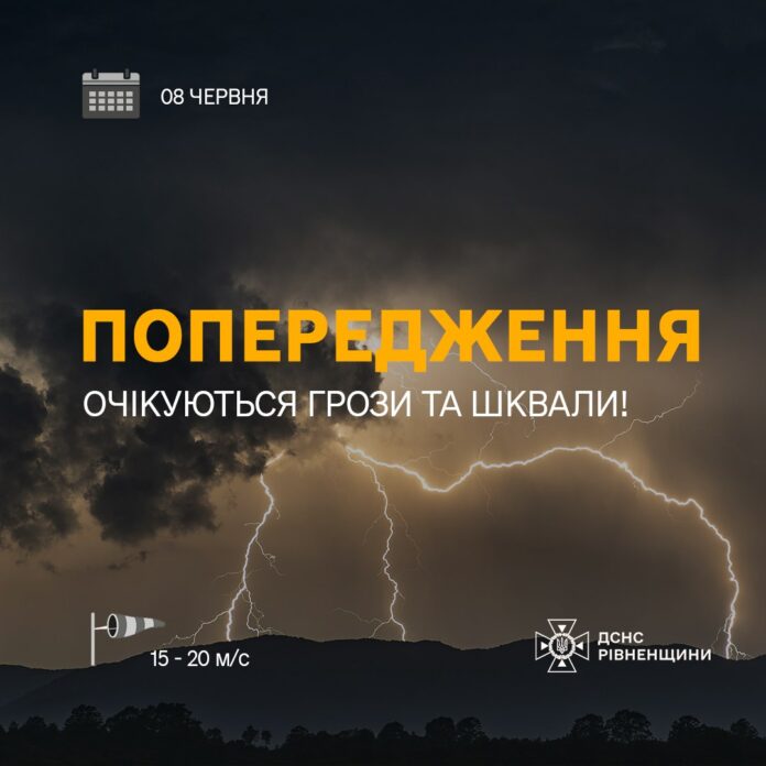 Жителів Рівного та області попереджають про небезпечну погоду Жителів Рівного та області попереджають про небезпечну погоду