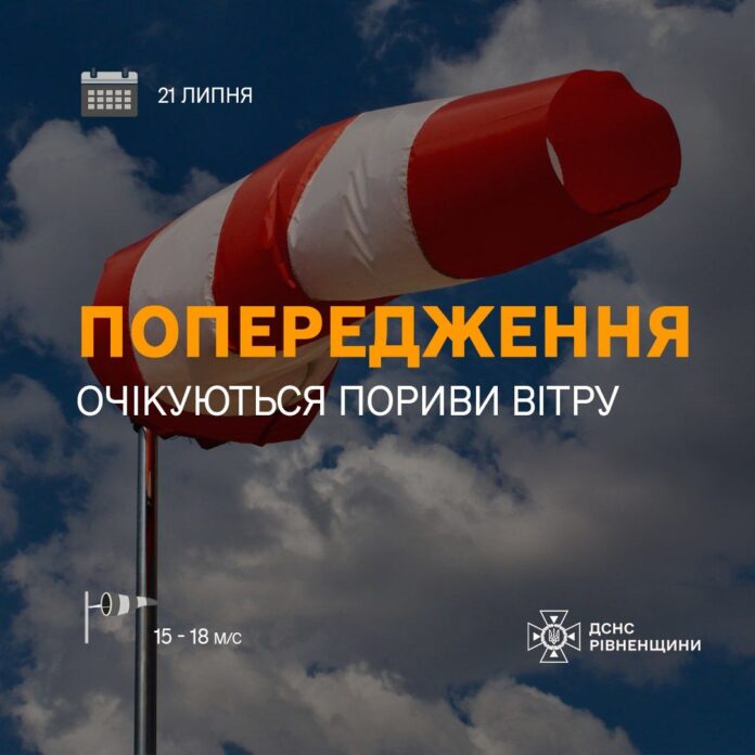 На Рівненщині очікується сильні пориви вітру! На Рівненщині очікується сильні пориви вітру!