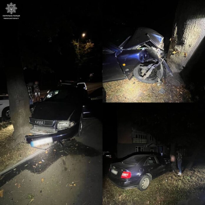 У Рівному 23-річний водій напідпитку в'їхав у дерево У Рівному 23-річний водій напідпитку в'їхав у дерево