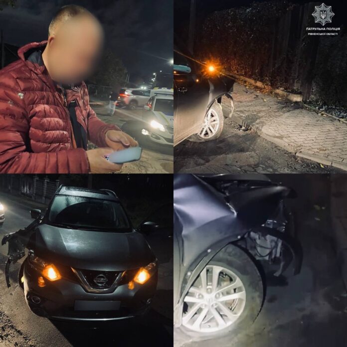 П'яний водій вчинив ДТП у Рівному П'яний водій вчинив ДТП у Рівному